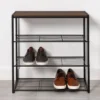 4 Tier Shoe Rack Black Metal With Walnut Wood - Brightroom™ 2 4 Tier Shoe Rack Black Metal With Walnut Wood - Brightroom™ -Organique Store GUEST cf06b7f4 5689 4304 b846 3f24676f2c19