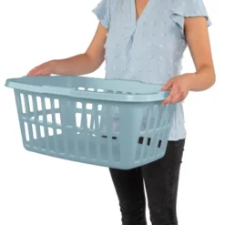 1.5 Bu Laundry Basket Pewter Aqua - Brightroom™ -Organique Store GUEST d1e167dc 03c7 4e65 9f5f eeafe3ff4abd
