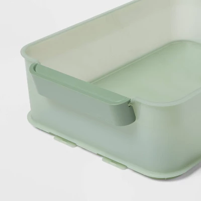 Click In Place 10qt Plastic Storage Bin For Home And Office Organization Green Tint - Brightroom™ 4 Click In Place 10qt Plastic Storage Bin For Home And Office Organization Green Tint - Brightroom™ - Image 2