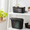 Narrow Medium Decorative Plastic Bin Black - Brightroom™: Modern Storage With Cut-Out Handles, 13" Cube Compatible 1 Narrow Medium Decorative Plastic Bin Black - Brightroom™: Modern Storage With Cut-Out Handles, 13" Cube Compatible -Organique Store GUEST dbd6dc19 4c56 43a3 8b4b 0e93ad3c2212