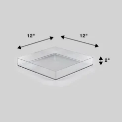 12'' X 12'' X 2" All Purpose Storage Tray - Brightroom™: Clear Plastic Bathroom Organizer Tray -Organique Store GUEST e3fa4aba 7ce7 44ad a8cb 952525c19030