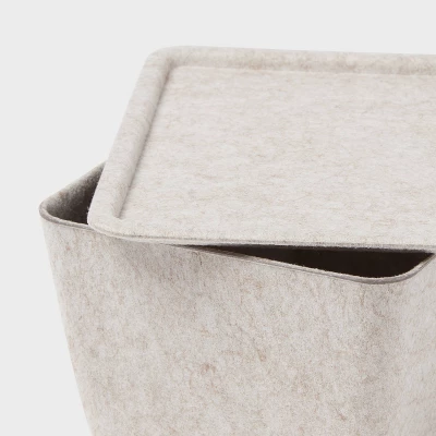 Lidded Felt With Lid Oatmeal - Brightroom™ 4 Lidded Felt With Lid Oatmeal - Brightroom™ - Image 2