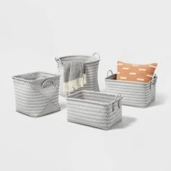Large Woven Rectangular Storage Basket Gray/White - Brightroom™ 8 Large Woven Rectangular Storage Basket Gray/White - Brightroom™ -Organique Store GUEST f7afc392 cd5f 4f5b b71c de34f8204ec5