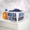 1.25bu Laundry Basket White - Brightroom™: Plastic Clothes Hamper With Built-In Handles, Medium Size, Portable Storage 1 1.25bu Laundry Basket White - Brightroom™: Plastic Clothes Hamper With Built-In Handles, Medium Size, Portable Storage -Organique Store GUEST fc38e37d cc23 40de 89bb 8a1b468af427